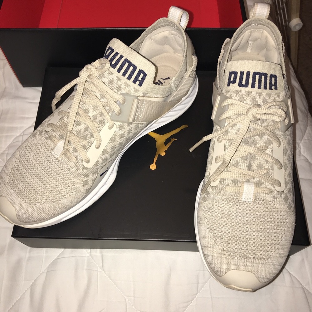 Puma ignite evoknit lows in beige